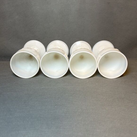 4 Vintage Hobbs Brockunier Blackberry Pattern Wine/Water Goblets Chalice EAPG UV - Picture 7 of 8